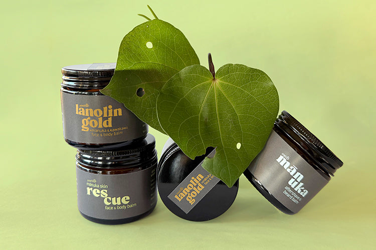 Zoe's Kawakawa natural mānuka skincare collection made in Aotearoa, New Zealand